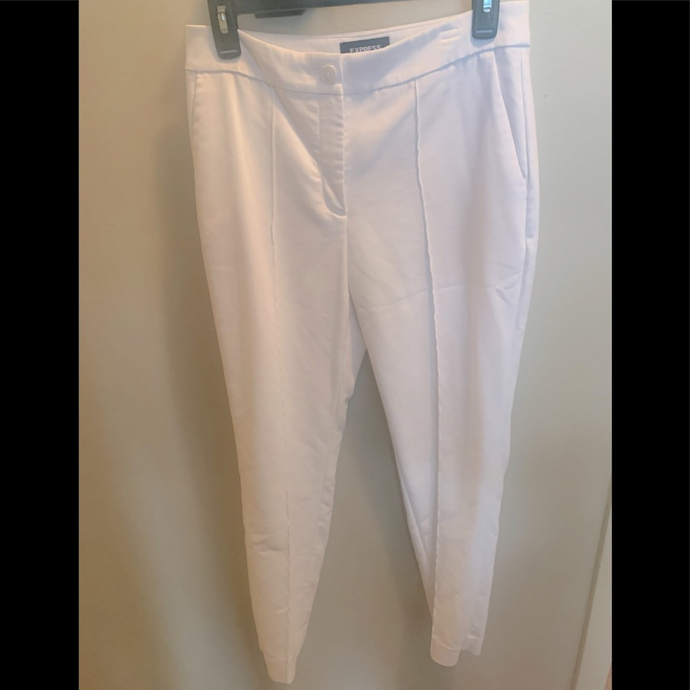 Express White Ankle High Rise Pants